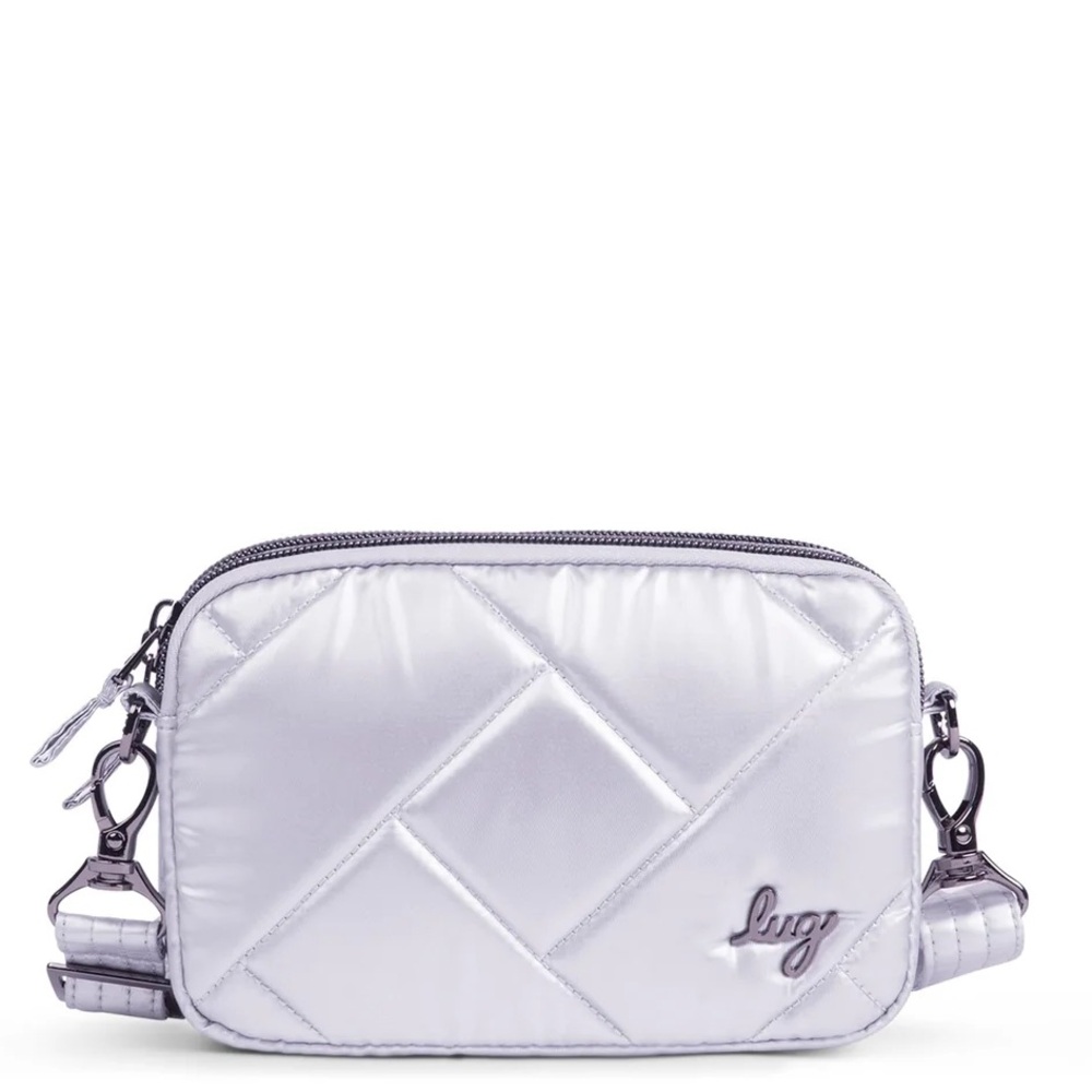 NWOT LUG Super Coupe SE Convertible Crossbody Bag-Met Silver